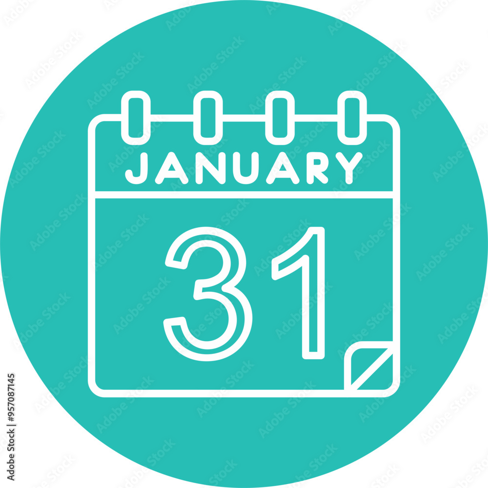 31 January Vector Icon Design 31 January Vector Icon Design