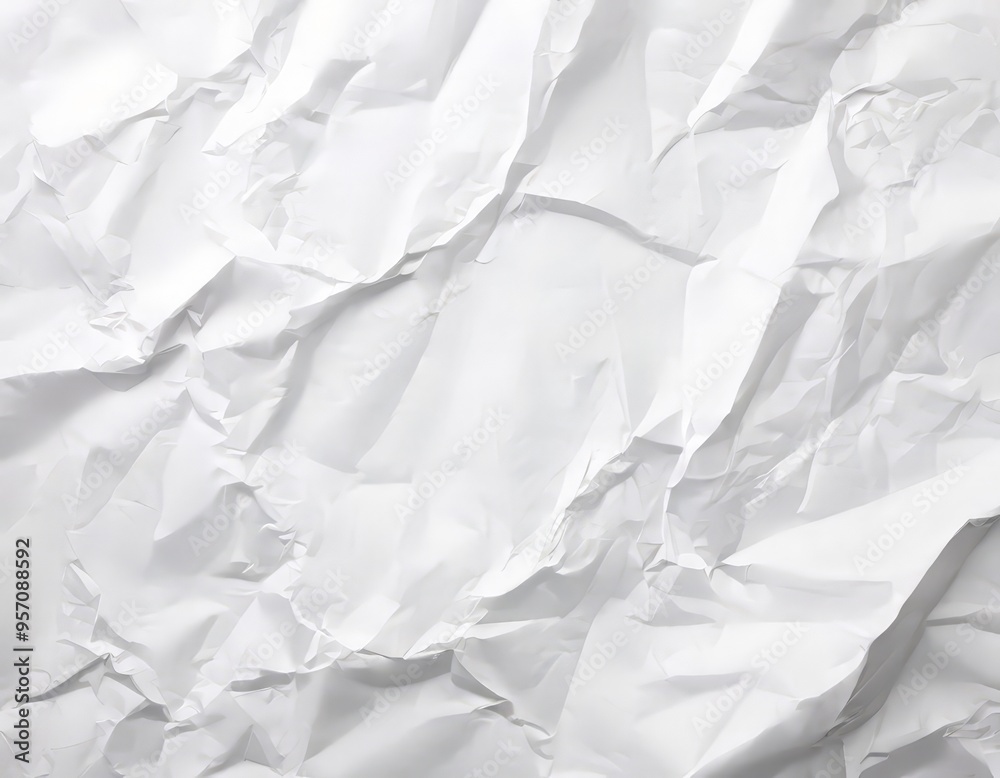 Fototapeta premium white crumpled paper background