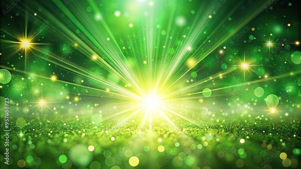Vibrant green background illuminated by radiant light emanating a mesmerizing sparkle, evoking a sense of magic, freshness, and serenity in a futuristic atmosphere. Vibrant green background illuminated by radiant light emanating a mesmerizing sparkle, evoking a sense of magic, freshness, and serenity in a futuristic atmosphere.