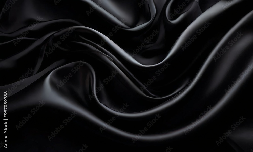 Obraz premium black silk fabric background
