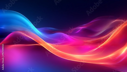 abstract background with colorful waves