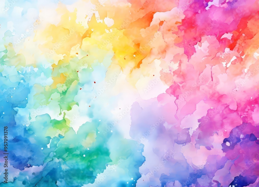 Fototapeta premium watercolor background with colorful paint