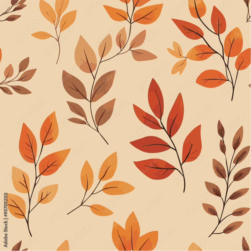 Seamless pattern with autumn leaves Seamless pattern with autumn leaves