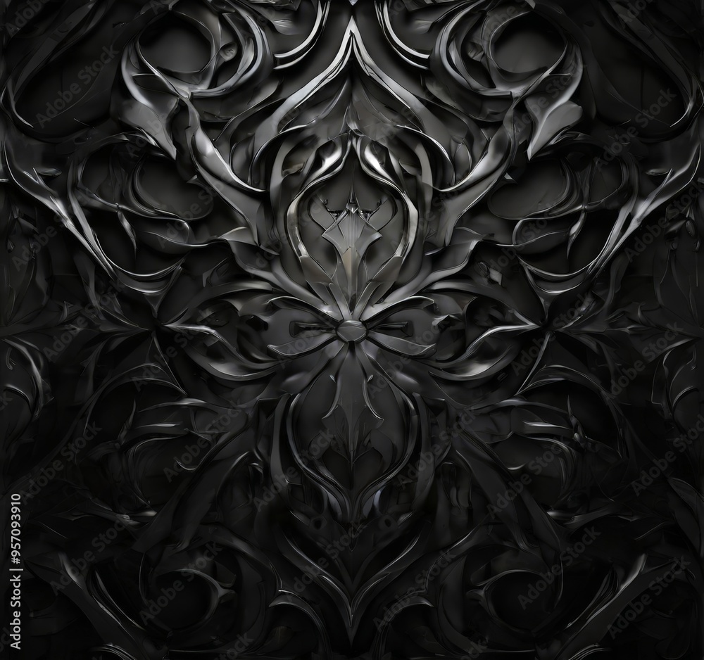 black and white abstract background with pattern leaves black and white abstract background with pattern leaves