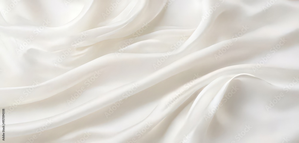 Obraz premium white silk fabric background