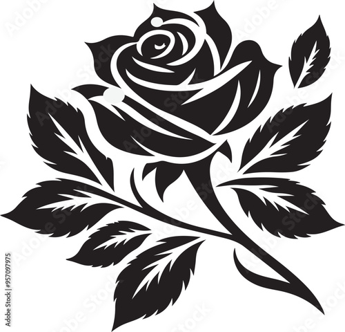 Rose vector art and illustration photo