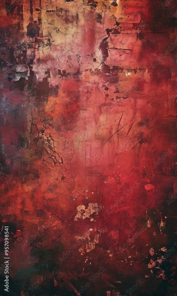 painting with red and yellow colors