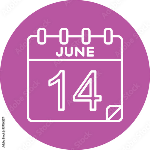 14 June Vector Icon Design