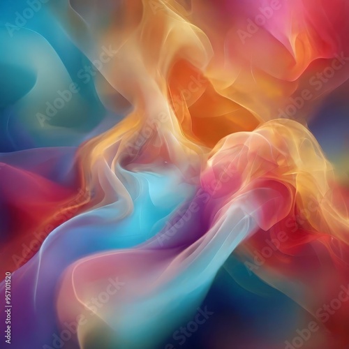 abstract background with colorful smoke