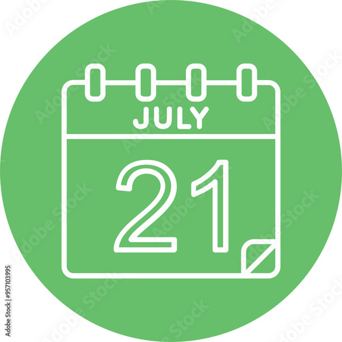 21 July Vector Icon Design
