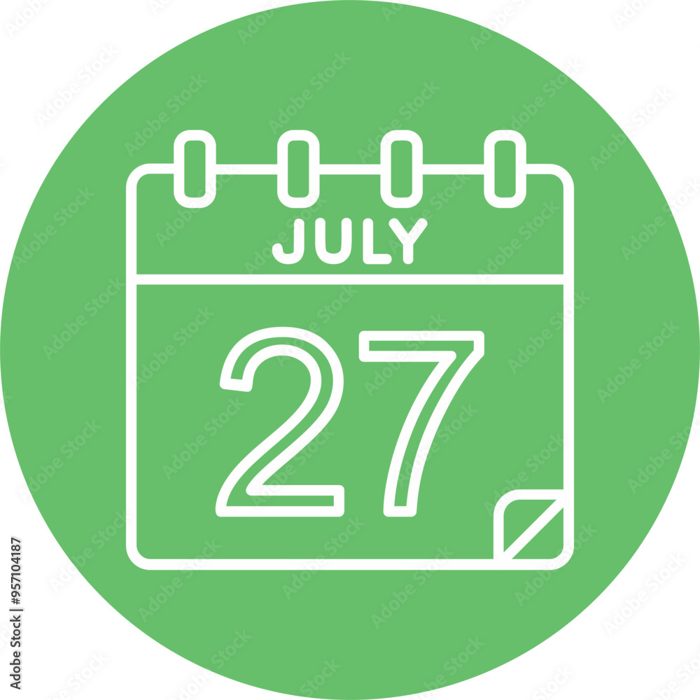 27 July Vector Icon Design 27 July Vector Icon Design