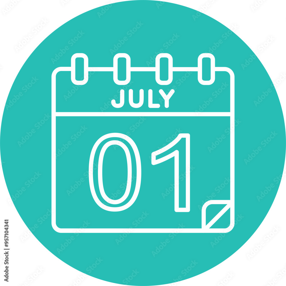 1 July Vector Icon Design 1 July Vector Icon Design