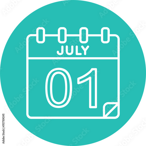 1 July Vector Icon Design