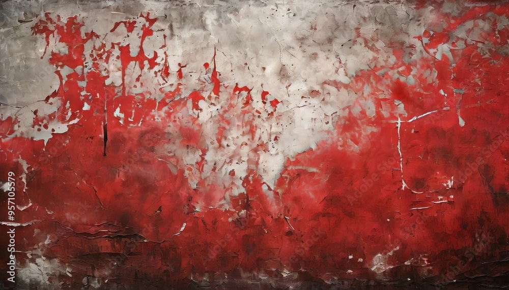 Fototapeta premium painting with red paint on it