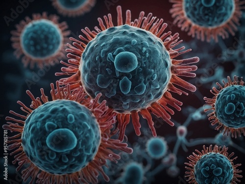 Mycobacterium kansasii bacteria icon. photo