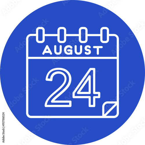 24 August Vector Icon Design