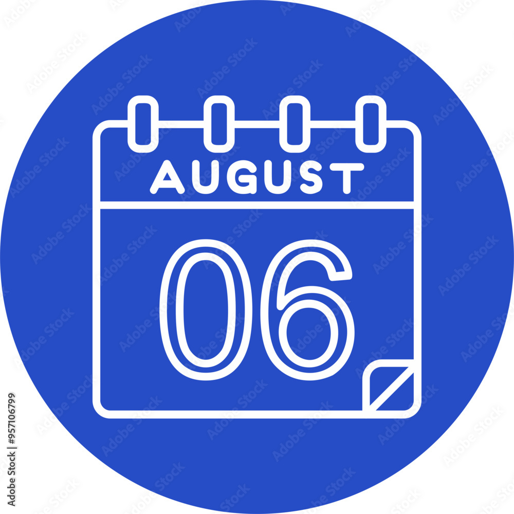 6 August Vector Icon Design 6 August Vector Icon Design
