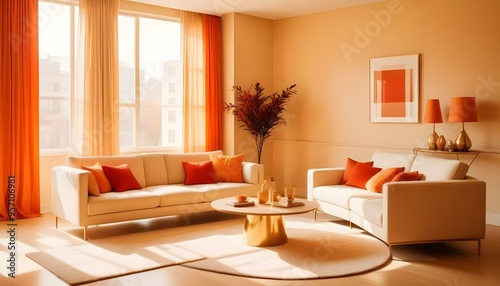 Photo interior modern design room 3d illustration