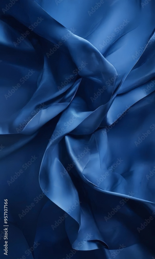 Obraz premium blue silk fabric background