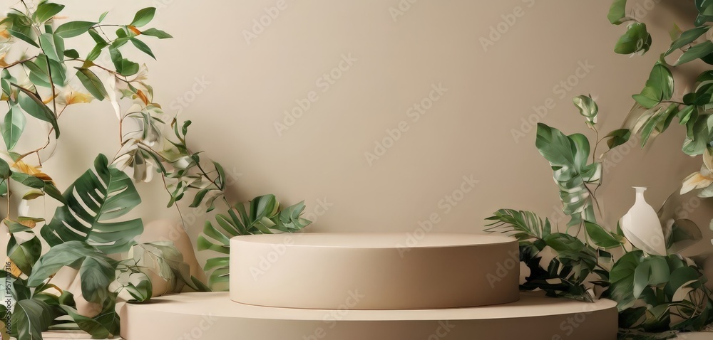 white cake with green leaves on top white cake with green leaves on top