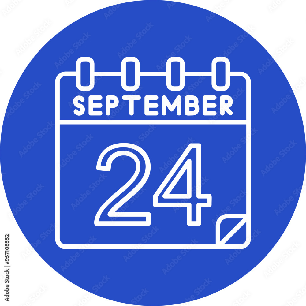 24 September Vector Icon Design 24 September Vector Icon Design