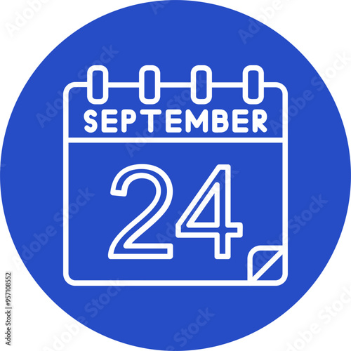 24 September Vector Icon Design