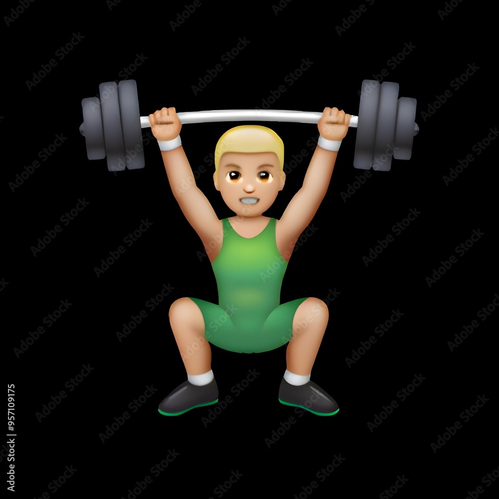 Obraz premium Weightlifter Emoji