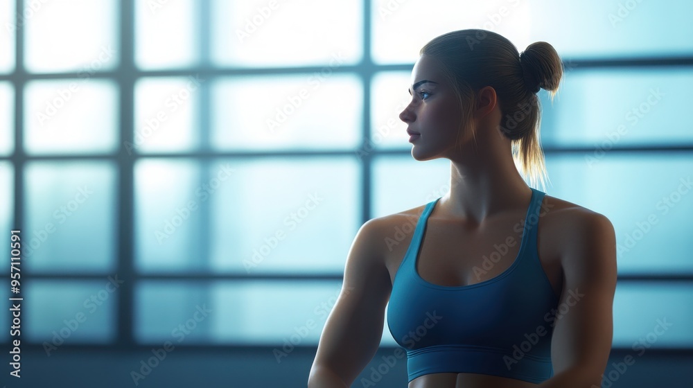 Gymnast in recovery, using specialized equipment, sports injury rehabilitation, 3D illustration Gymnast in recovery, using specialized equipment, sports injury rehabilitation, 3D illustration
