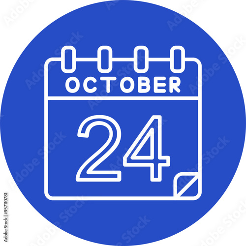 24 October Vector Icon Design