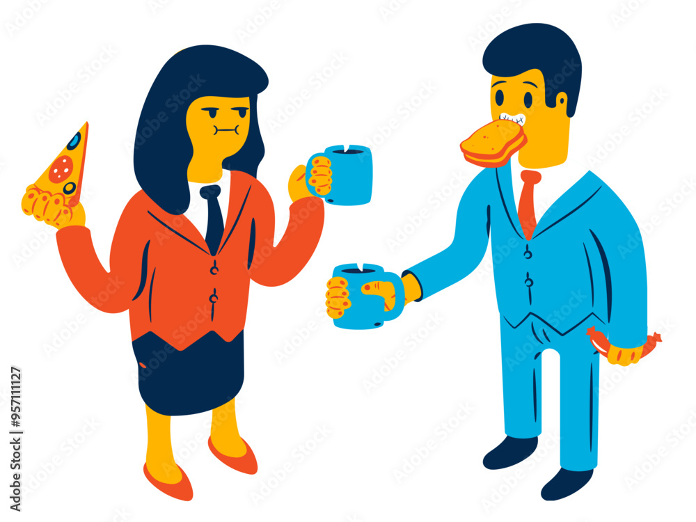 Office workers on a lunch break