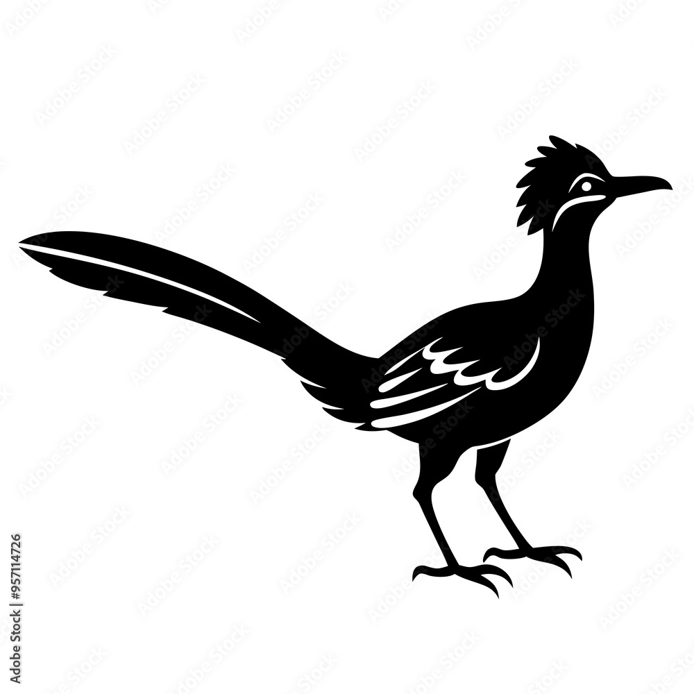 Fototapeta premium Roadrunner Silhouette Vector Design