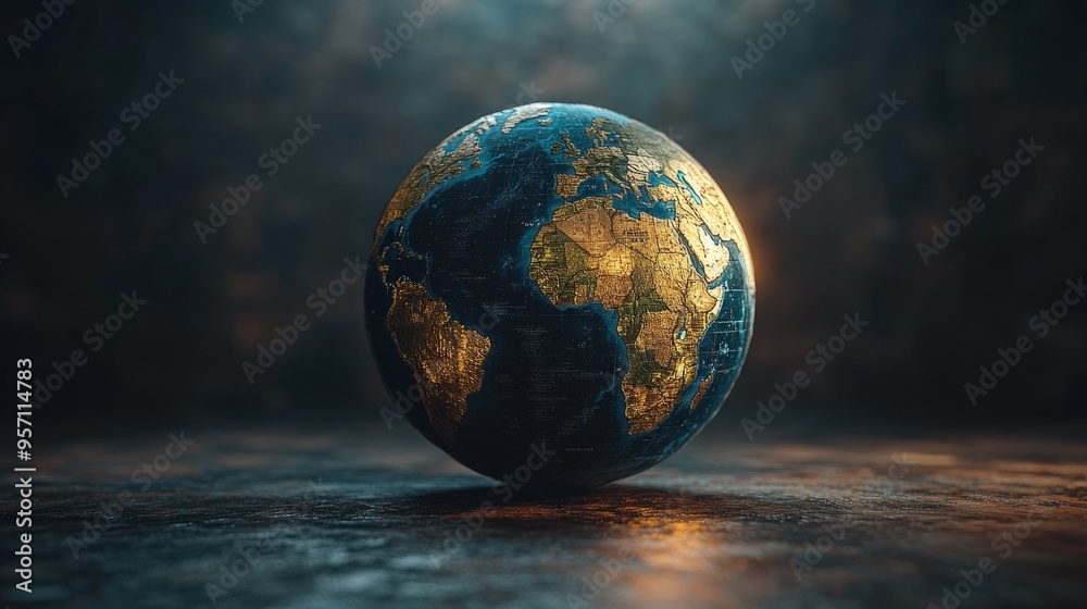A stunning, detailed image of the Earth illuminated against a dark background, showcasing continents with a sense of space and planet beauty. A stunning, detailed image of the Earth illuminated against a dark background, showcasing continents with a sense of space and planet beauty.