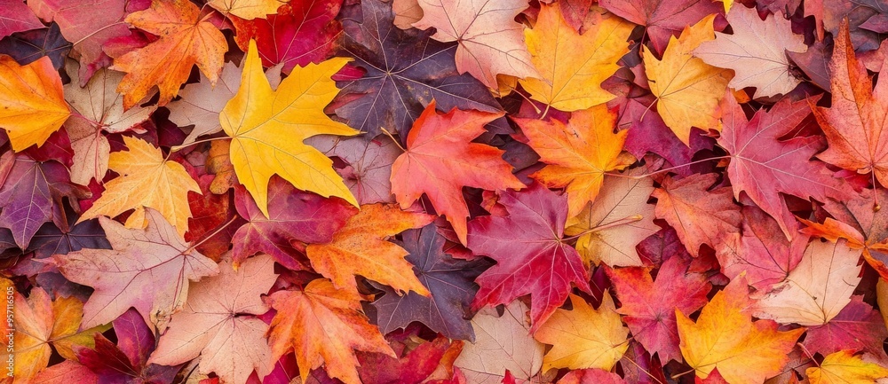 During autumn, leaves turn vibrant shades of orange and red