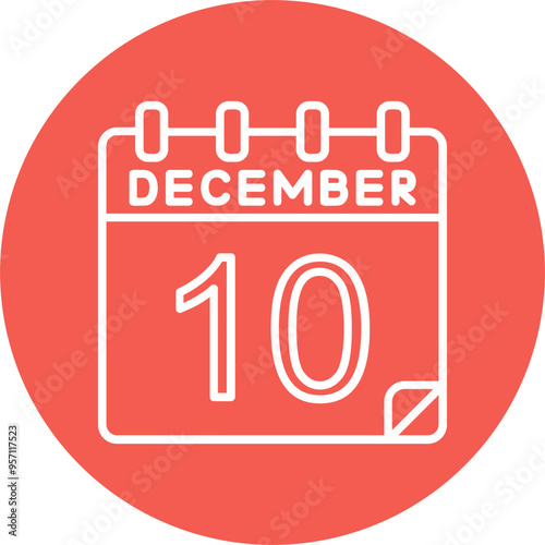 10 December Vector Icon Design