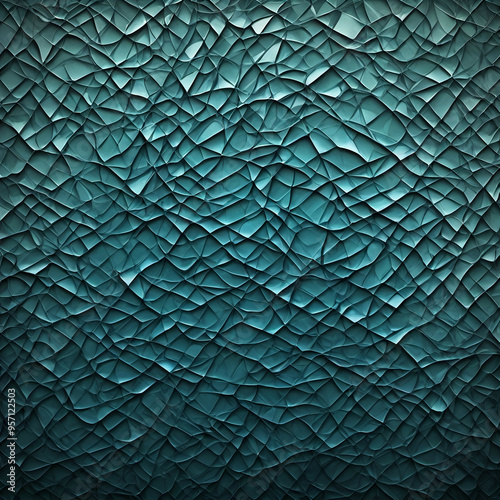 Abstract Layered Turquoise Texture | Aqua Geometric Patterns | Organic Flowing Surface | Dynamic Light and Shadow | Vibrant Blue Design | Modern Digital Art | Textured Background