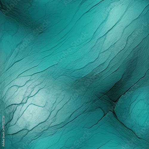 Abstract Turquoise Flowing Texture | Aqua Wave Patterns with Subtle Gradients | Organic Surface Design | Soft Blue Tones | Modern Digital Art | Textured Background for Design Projects