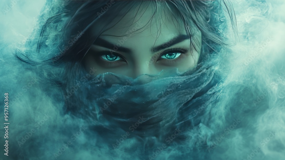 Portrait of a Ninja in a Deep Sea-Like Galaxy: Symmetrical Design Featuring Nebulae, Transparency, Black Hole, Quantum Theory, and Particle Elements in Highly Detailed Fantasy Concept Art with Prism G Portrait of a Ninja in a Deep Sea-Like Galaxy: Symmetrical Design Featuring Nebulae, Transparency, Black Hole, Quantum Theory, and Particle Elements in Highly Detailed Fantasy Concept Art with Prism G