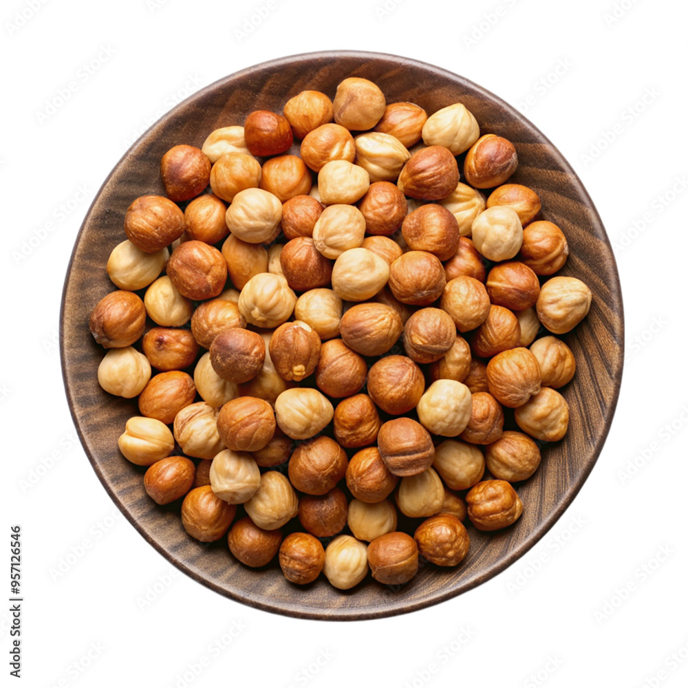 Fox nuts on plate isolated on transparent background. Fox nuts on plate isolated on transparent background.