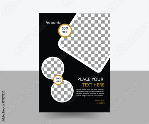 Mosaic business flyer template,