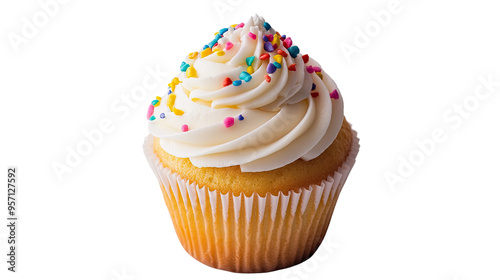 Cupcake on a transparent white background