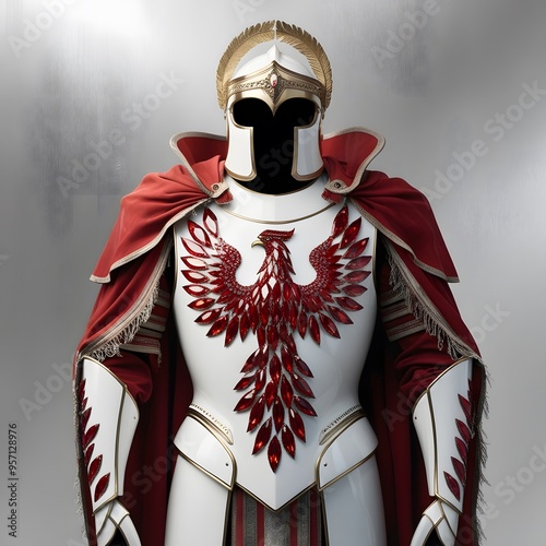 White Phoenix Warrior Armor. photo