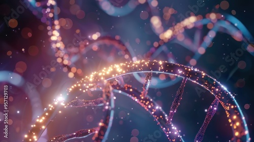 Glowing DNA Double Helix