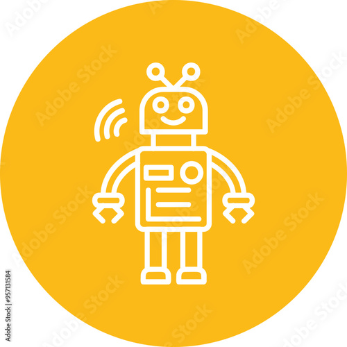 Robot Vector Icon Design