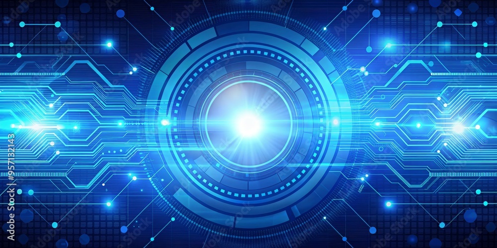 Abstract Digital Technology, Glowing Blue Circuitry, Futuristic Interface, technology, digital, futuristic Abstract Digital Technology, Glowing Blue Circuitry, Futuristic Interface, technology, digital, futuristic