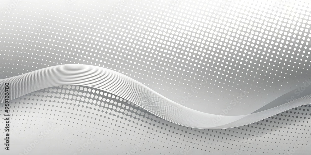 Abstract White Curve with Halftone Pattern, Halftone, Abstract, Design Abstract White Curve with Halftone Pattern, Halftone, Abstract, Design