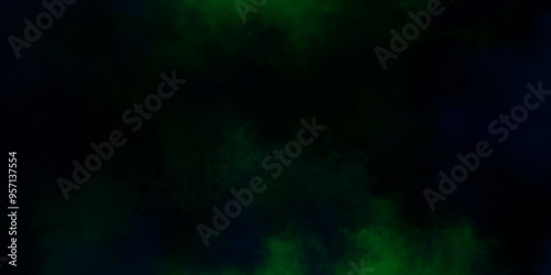 abstract cloud and vapor texture background. Black and Green smoke aquarelle smudge illustration smooth grungy smokey light pastel colors ink glow. green color powder explosion	
