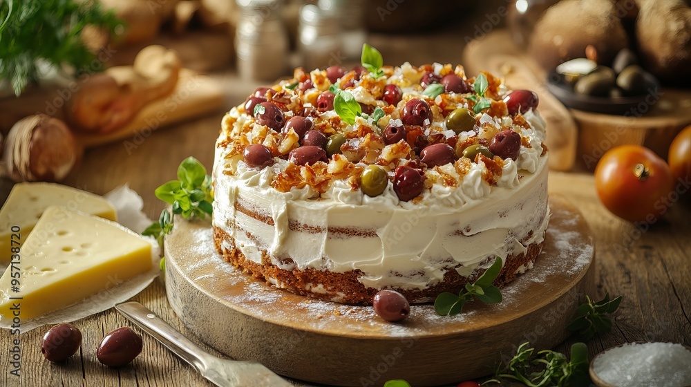 Cake, Backgrounds, Baked, Bakery, Food and drink, Salt - Seasoning, Bread, Savory Food, Olive - Fruit, Cake, Appetizer, Cheese Cake, Backgrounds, Baked, Bakery, Food and drink, Salt - Seasoning, Bread, Savory Food, Olive - Fruit, Cake, Appetizer, Cheese