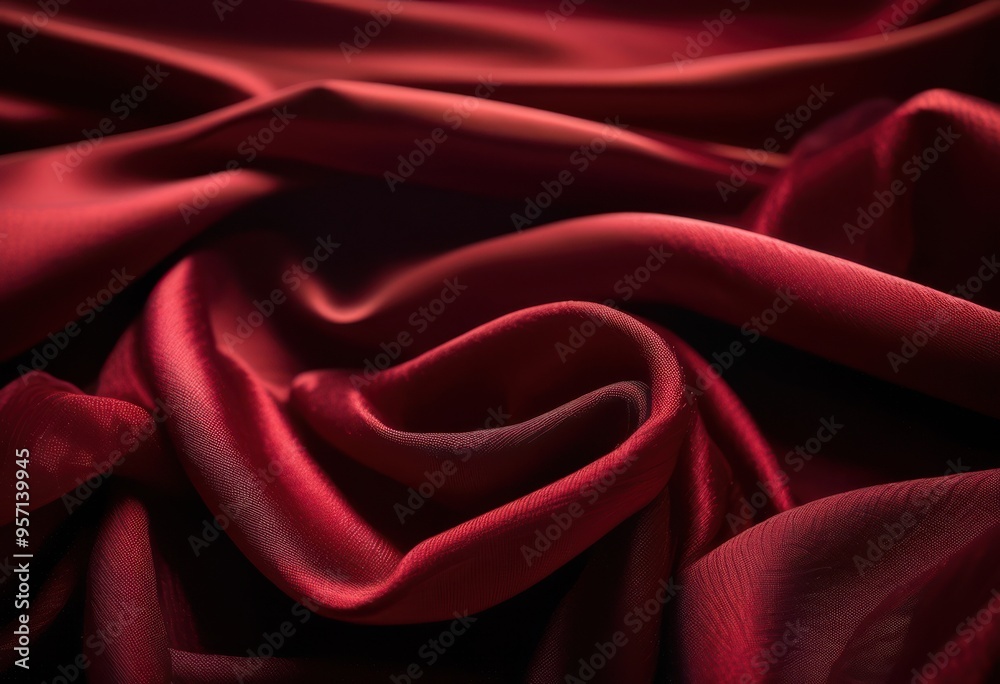 vibrant crimson fabric showcasing luxurious textures rich hues elegant patterns, design, material, softness, shine, depth, style, visuals, details