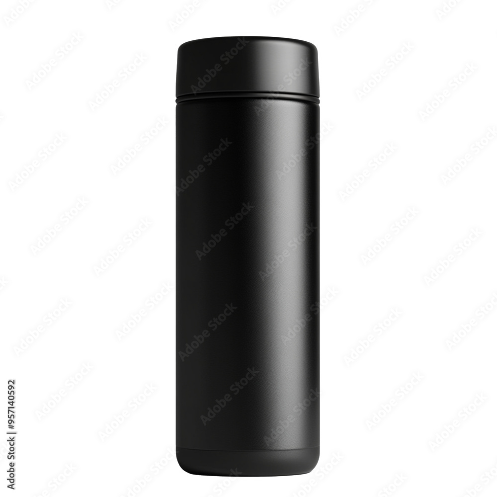 Minimalist thermos bottle product mockup, isolated on white background Minimalist thermos bottle product mockup, isolated on white background