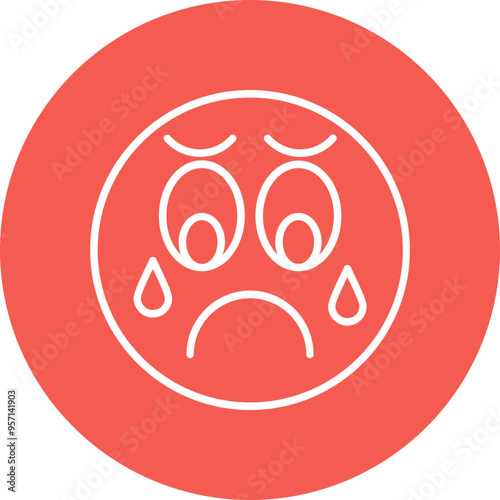 Sad Vector Icon Design